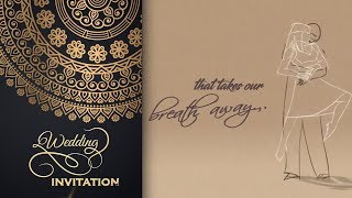 Wedding Invitation  Royal and Soulful Wedding Invite  Video Tailor  Save the date  VTSD040 [upl. by Lathrope]