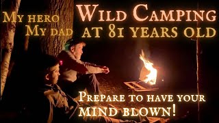 81 YEARS OLD WILD CAMPING BUSHCRAFT shelter RAW FOOD Fell Running Backpacking uk MY HERO MY DAD [upl. by Linskey]