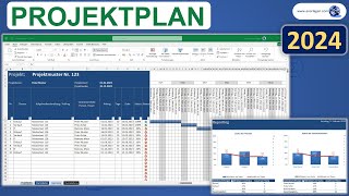 Projektplan Excel Vorlage Tutorial Anleitung [upl. by Butch]