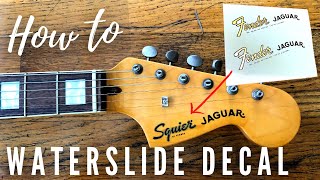 How To Install a Guitar Headstock DecalEasy DIY [upl. by Neenej728]