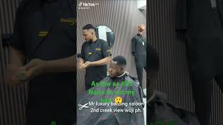 MR LUXURY BARBING SALOONviralvideo challenge funny [upl. by Singer]