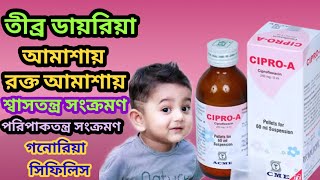 cipro a syrupciprofloxacin syrupডায়রিয়া আমাশয় রক্ত আমাশায় সেবন করা যায় [upl. by Daren]