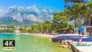 Makarska Riviera 🇭🇷 4K Walking Tour Baska Voda Brela Makarska Tucepi [upl. by Nylecoj564]