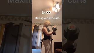 Maxing out my curls can I do it milliondollarbaby motivation davidgoggins youtubeshorts gym [upl. by Janina395]