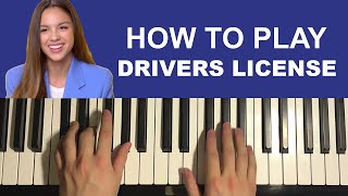 Olivia Rodrigo  Drivers License Piano Tutorial Lesson [upl. by Kcin]