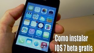 Instalar IOS 7 beta gratis en iPhone 54s4 y iPod touch 5g 2013 español [upl. by Sezen422]