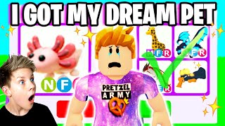 I GOT MY DREAM PET in Roblox Adopt Me Trading Axolotls [upl. by Elmira]