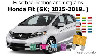 Fuse box location and diagrams Honda Fit 2015 2019 HD [upl. by Wellesley936]