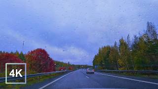 Driving in Heavy RAIN amp Thunderstorm for 2 Hours in Finland  ASMR Road Sounds for Sleep amp Study [upl. by Linehan830]