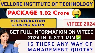 VIT Admission 2024VITEEE ApplicationImportant DatesAdmission procedureDirect Admission [upl. by Htebyram484]