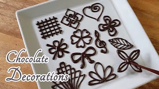 Easy Chocolate decorations for Beginners  You can get the Free Template [upl. by Crocker]