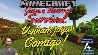 🔴🎮🔴 Minecraft jogando com inscritos Survival Java e Bedrock 🔴🎮🔴 [upl. by Oyr]