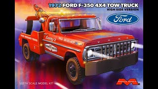 NEW FIRST LOOK 1972 Ford F350 4WD Tow Truck 390 125 Scale Model Kit Review Moebius Modelroundup [upl. by Eiser409]