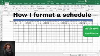 How I format a schedule in Excel [upl. by Haroldson]