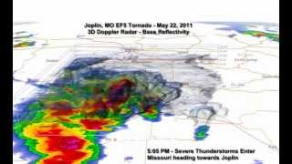 Joplin MO EF5 Tornado Doppler Radar Analysis [upl. by Dnomal]