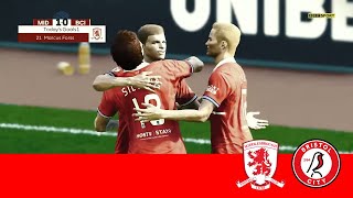 Middlesbrough v Bristol City  EFL Championship 2324  Highlights PES 21 [upl. by Nnav162]