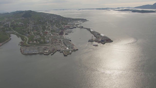 De syv søstre Helgelandsbrua Sandnessjøen  Flying Over Norway [upl. by Aled]