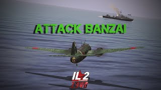 G4M1 Bombers in the Pacific Banzai Attack  IL2 1946  Cinematic [upl. by Ontine]