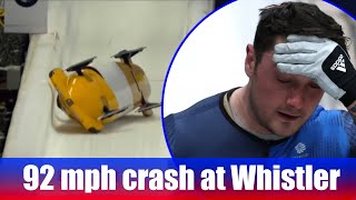 MY 92MPH BOBSLEIGH CRASH REACTION TEAM GB BOBSLEIGH REVIEW [upl. by Nywles]