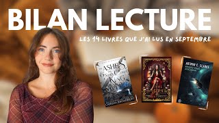 BILAN LECTURE 🤓📚 Les 14 livres que jai lus en septembre [upl. by Dott]