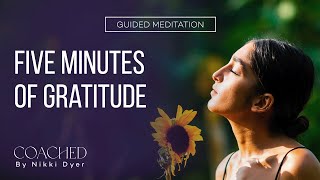 5 Minute Gratitude Meditation  Daily Meditation Practice For How To Feel More Grateful amp Positive [upl. by Maryjane]