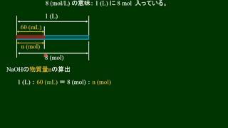 化学基礎 モル濃度の例題 その２ その１の別解 [upl. by Oinesra423]