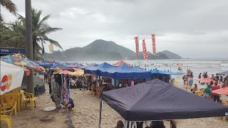 Praia lotada em Ubatuba SP nesse sábado 230324 [upl. by Eineeuq]