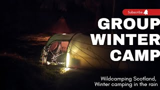 Wild camping Scotland Hot tent camping in the Galloway forest Group camp amp a curry [upl. by Lorolla]