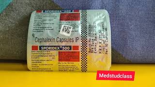 Sporidex 500 capsule cephalexin uses side effects complete info [upl. by Auburta469]