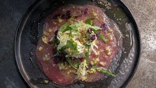 Carpaccio met Remoulade van Appel Knolselderij en Walnoten  The Meatlovers [upl. by Habeh535]