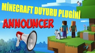 ATERNOS DUYURU PLUGİNİ ANNOUNCER NASIL İNDİRİLİR  MİNECRAFT  2024 [upl. by Garvy]