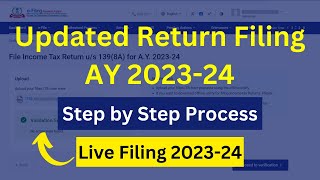 File updated income tax return itr u AY 202324  how to file updated return us 1398a [upl. by Atul]