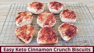 Quick and Easy Keto Cinnamon Crunch Biscuits Nut Free and Gluten Free [upl. by Christianson543]