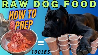 Level Up This is How To Prepare 100lbs of Raw Dog Food [upl. by Aney]