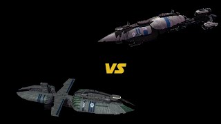 Munificent Star Frigate VS Recusant Light Destroyer Star Wars Empire at War Fall of the Republic [upl. by Kutchins]