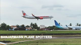 Banjarmasin Plane Spotters Pesawat Terbang Landing dan Take Off di Bandara Syamsudin Noor BJM [upl. by Kenney]