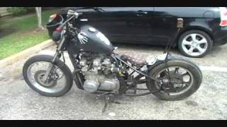 Bobber Chopper Ratbike  1978 Kawasaki Motorcycle Kickstart [upl. by Woodall367]