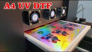 A4 UV DTF Only one printhead has varnish function [upl. by Newsom]