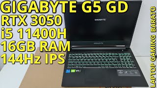 Gigabyte G5 GD LaptopPortátil Gaming  Desempaquetado Completo RTX 3050 [upl. by Phillane233]