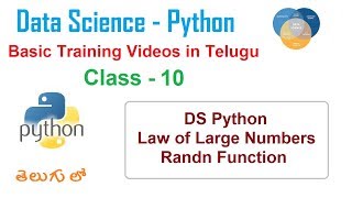 How to use the Law of Large Numbers Randn Function in Telugu  DS PythonVLR Training Class 10 [upl. by Zobe994]