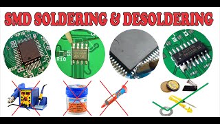 SMD SOLDRING amp DESOLDERING  smd soldier desoldering electronic [upl. by Zorina]