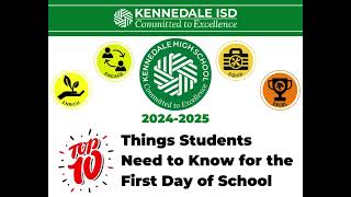 KHS 20242025 Top 10 Things Students Need to Know for the First Day of School [upl. by Dola]