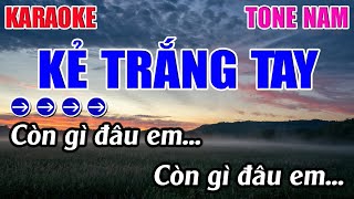 Kẻ Trắng Tay Karaoke Tone Nam  Am  Karaoke 9999  Beat Mới [upl. by Colette]