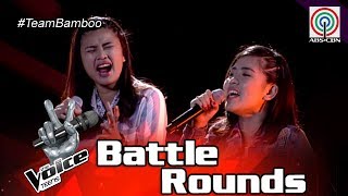 The Voice Teens Philippines Battle Round Queenie vs Patricia  Sound Of Silence [upl. by Ettenrahc]