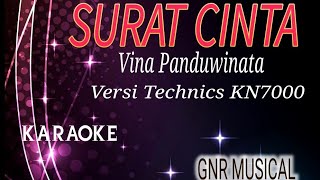 Karaoke Surat Cinta  Vina Panduwinata Versi Keyboard Technics SXKN7000 [upl. by Arbmahs]