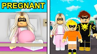 Pregnant SUPERHERO In Roblox Brookhaven [upl. by Vokaay65]