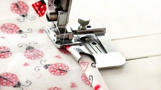 How to use a wide hem foot  quick sewing tips and tutorial from Linda Forager at sewing bee fabrics [upl. by Weibel303]