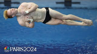 Andrew Capobianco wins mens 3m springboard final clinches Paris berth  NBC Sports [upl. by Heppman]