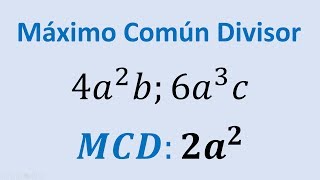 Maximo comun divisor de monomios ejercicios resueltos ejemplo 03 [upl. by Sices207]