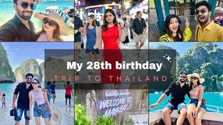 My 28th Birthday Surprise trip to Phuket Thailand vlog Part 1 [upl. by Gilemette]